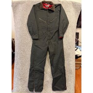Walls Coveralls Men L Blk Blizzard-Pruf Insulated Work Jumpsuit USA Made 42-44 *